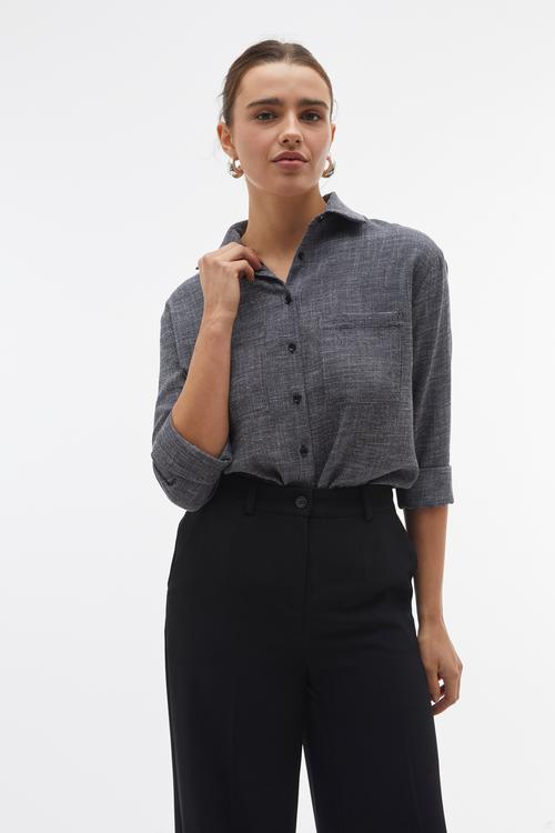  ARMÜRLÜ OVERSIZE UZUN KOLLU GÖMLEK