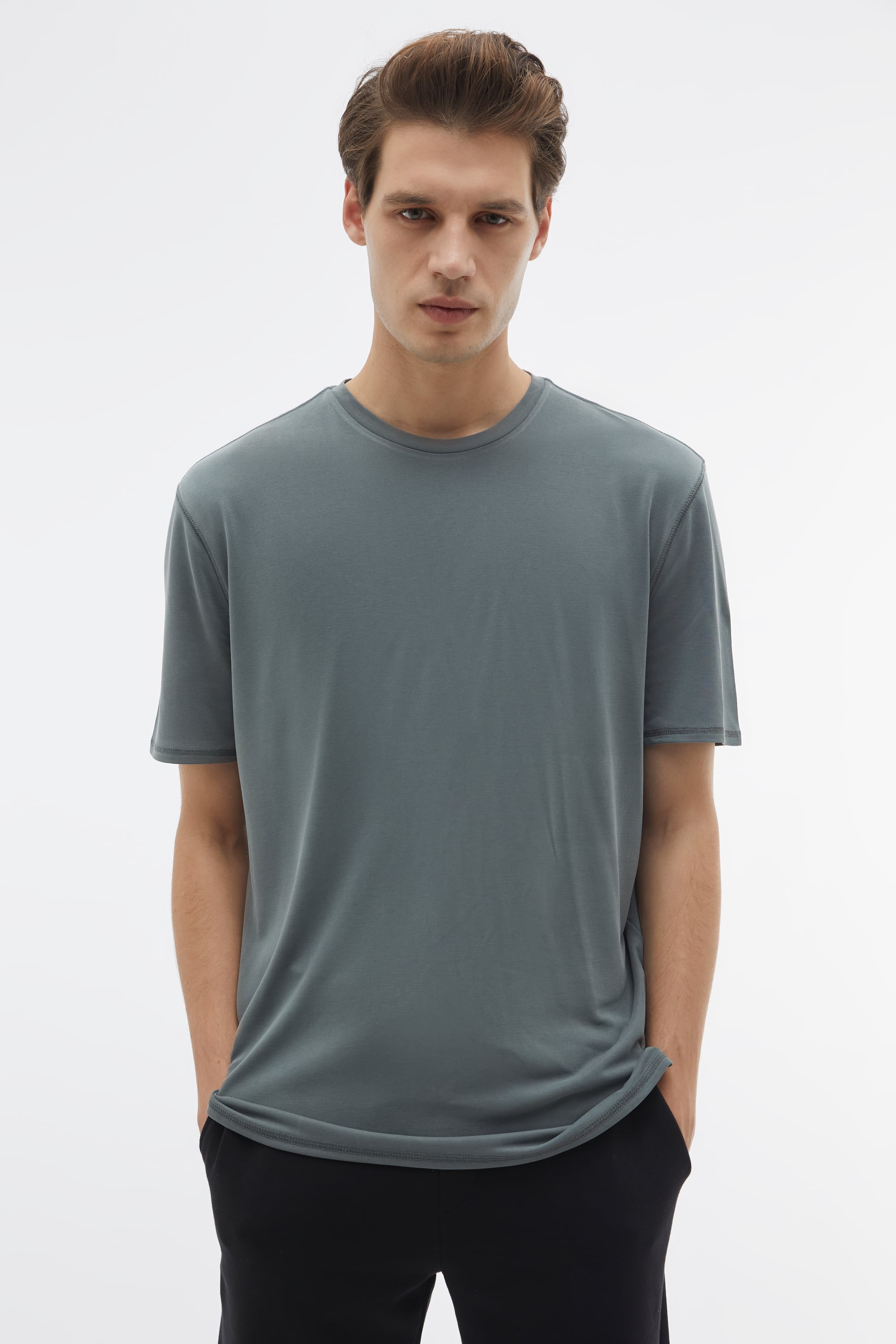 BİSİKLET YAKA MODAL T-SHIRT