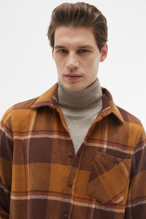 EKOSELİ TEK CEPLİ GÖMLEK CEKET