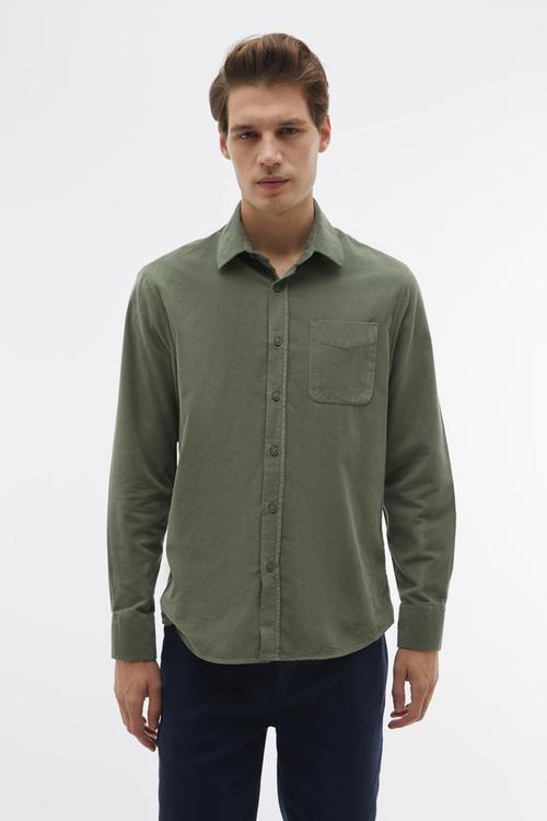 REGULAR FIT KADİFE UZUN KOLLU GÖMLEK