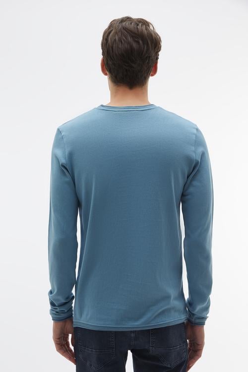 BİSİKLET YAKA UZUN KOLLU KAZAK