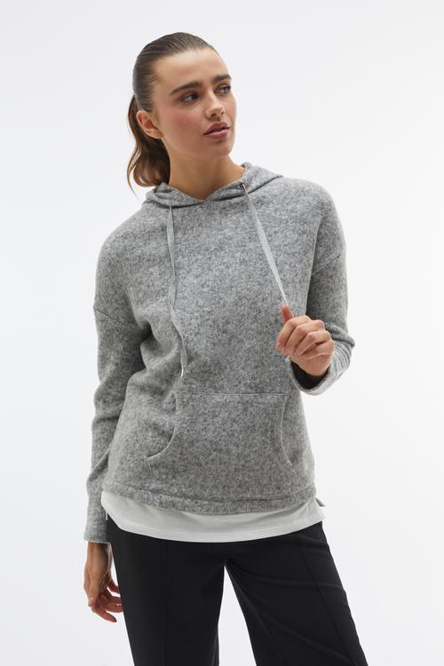  YUMUŞAK DOKULU SİMLİ KAPÜŞONLU SWEATSHIRT