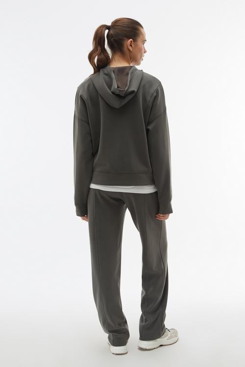 MODAL KAPÜŞONLU FERMUARLI SWEATSHIRT