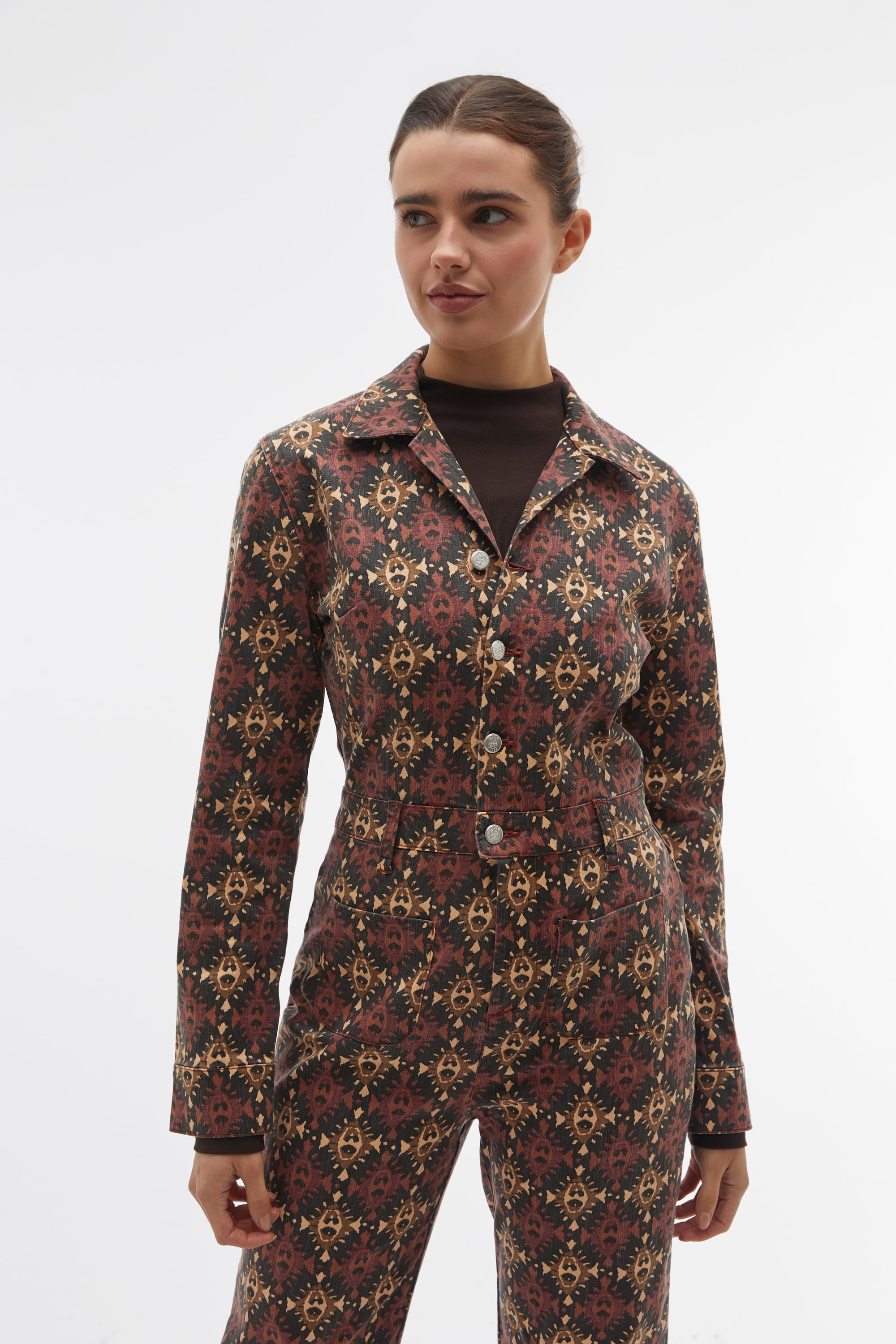 ETNİK BASKILI UZUN TULUM