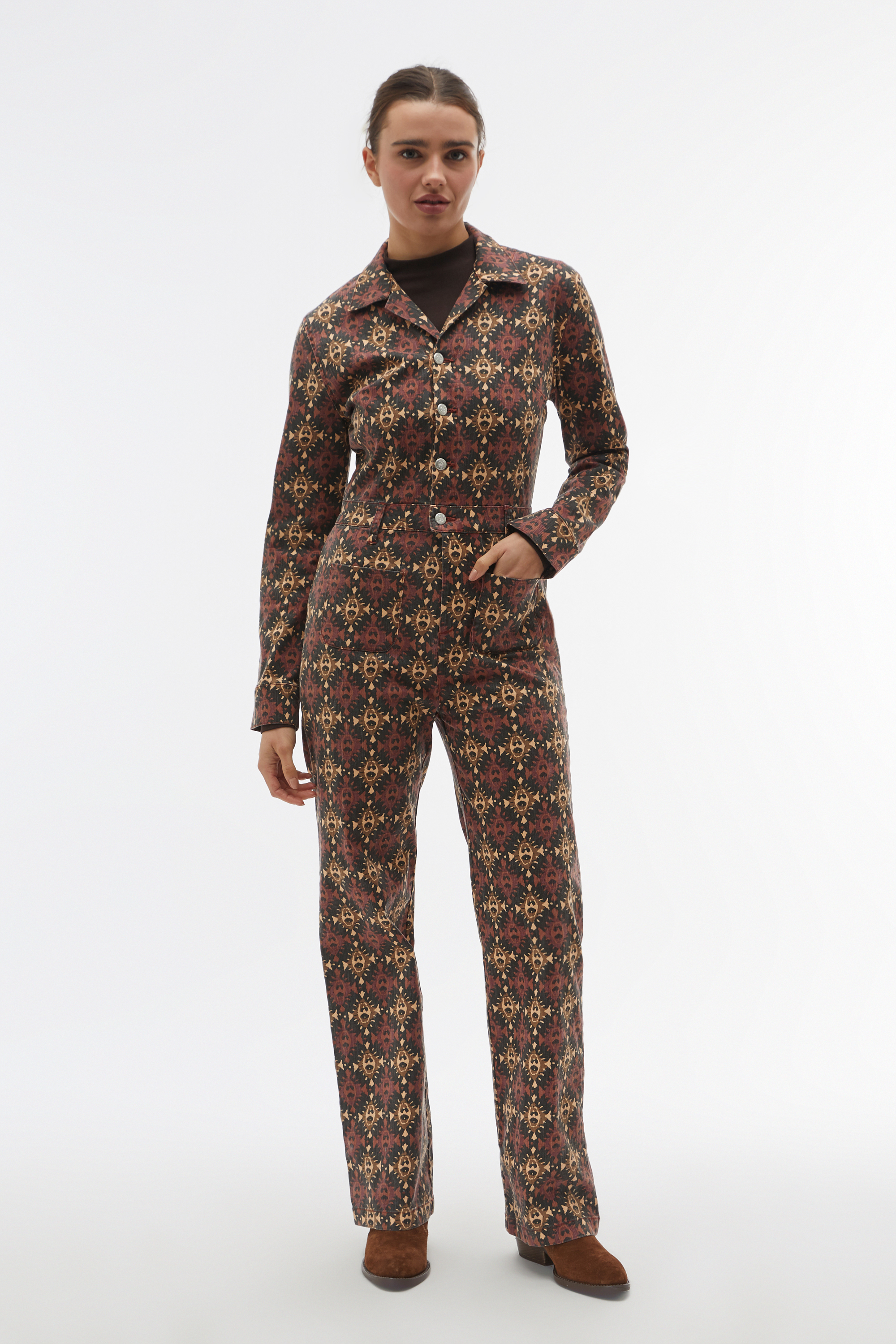 ETNİK BASKILI UZUN TULUM