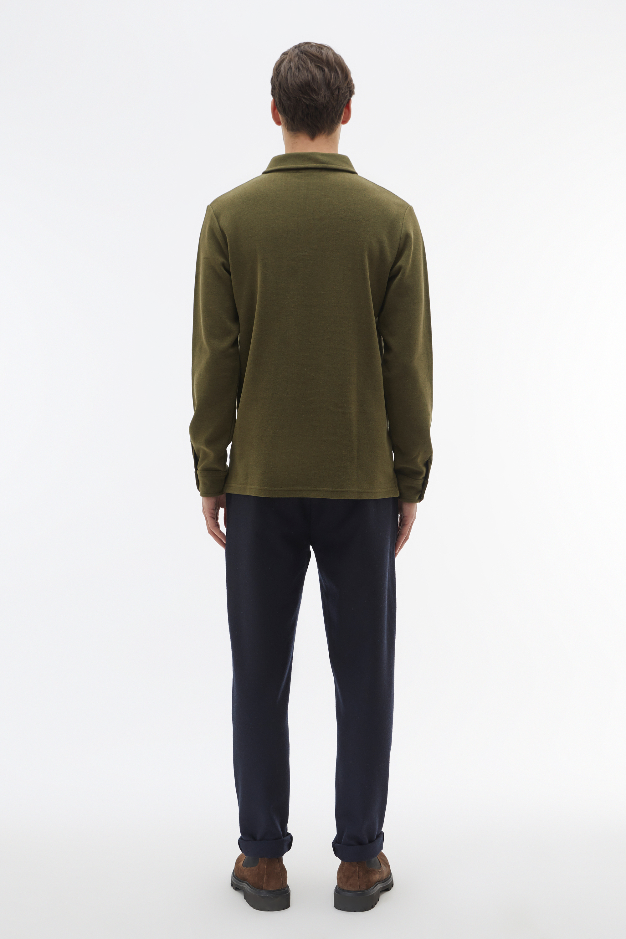 DÜĞMELİ POLO YAKA SWEATSHIRT