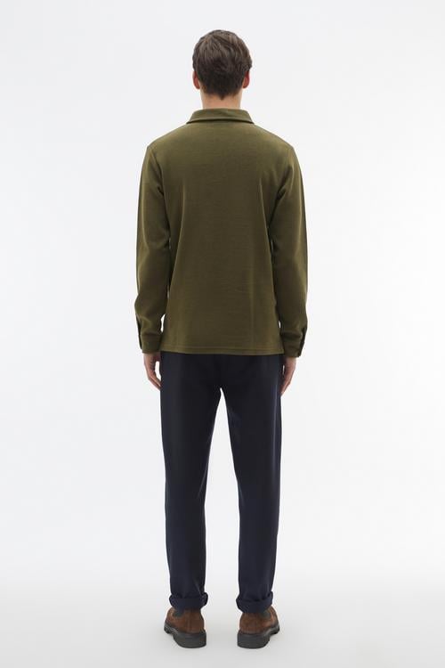 DÜĞMELİ POLO YAKA SWEATSHIRT