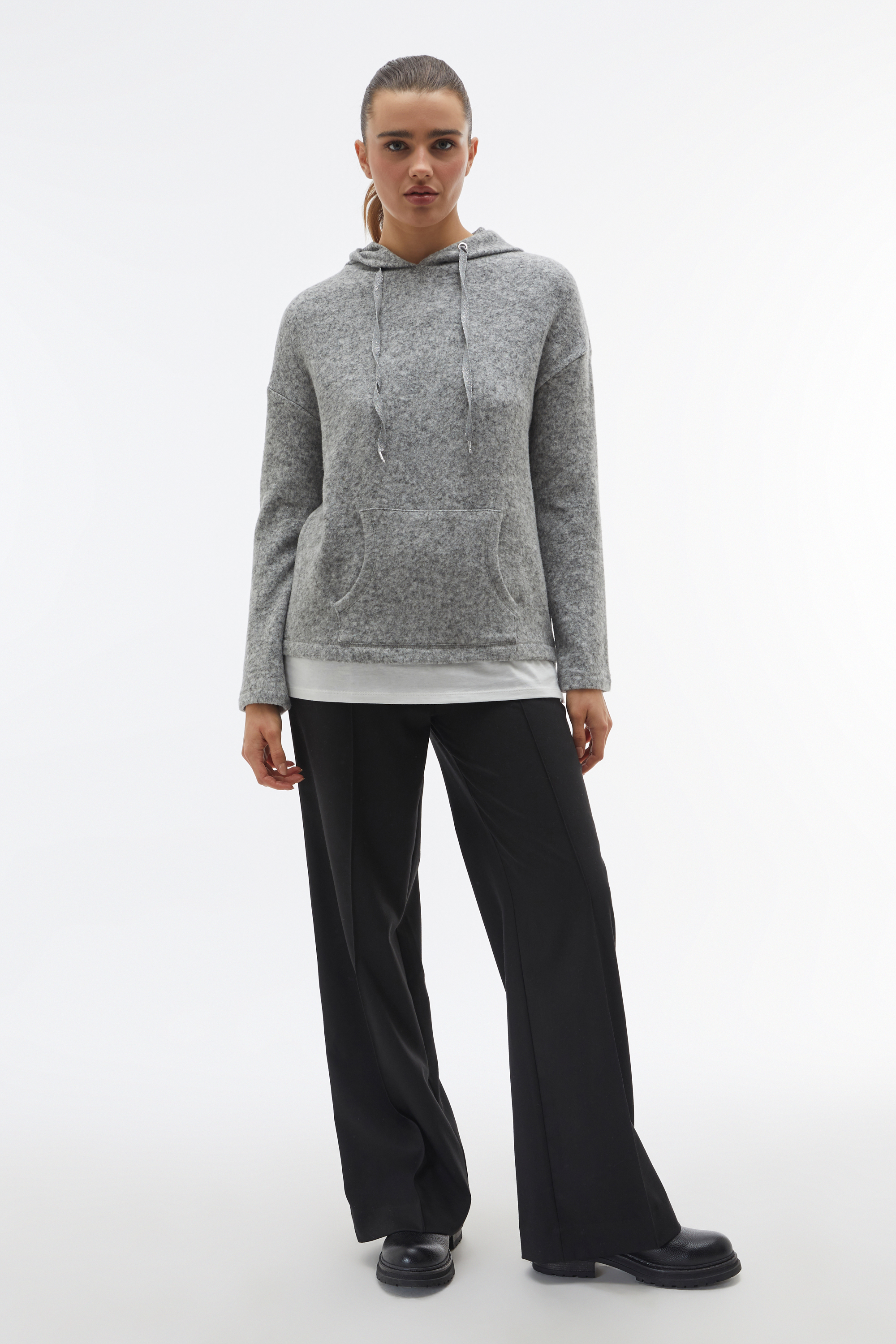 NERVÜR DİKİŞLİ WIDE LEG BELİ LASTİKLİ PANTOLON