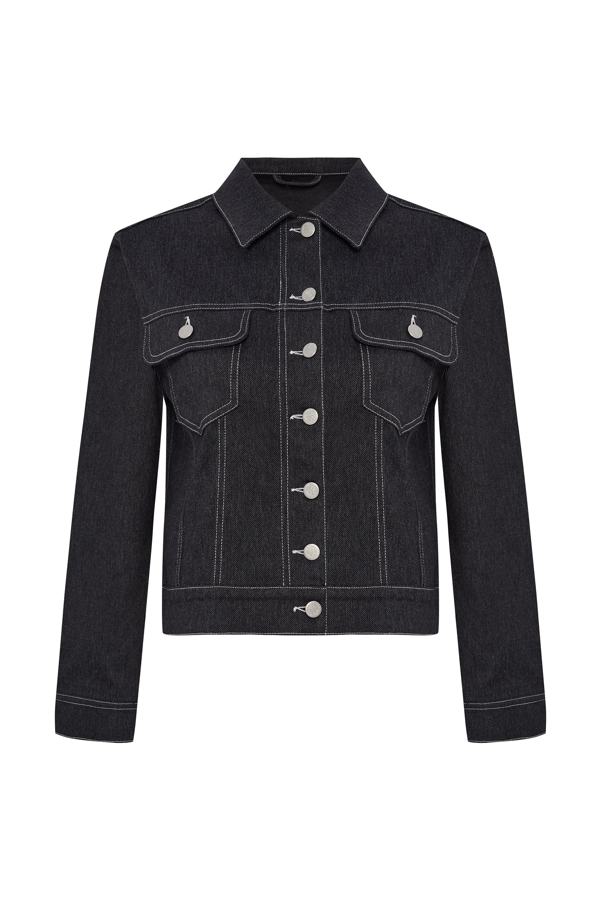 DİKİŞ DETAYLI CROP JEAN CEKET