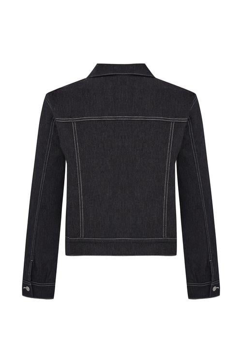  DİKİŞ DETAYLI CROP JEAN CEKET