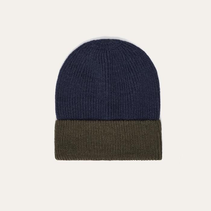 ÇİFT RENKLİ YÜN KARIŞIMLI BERE