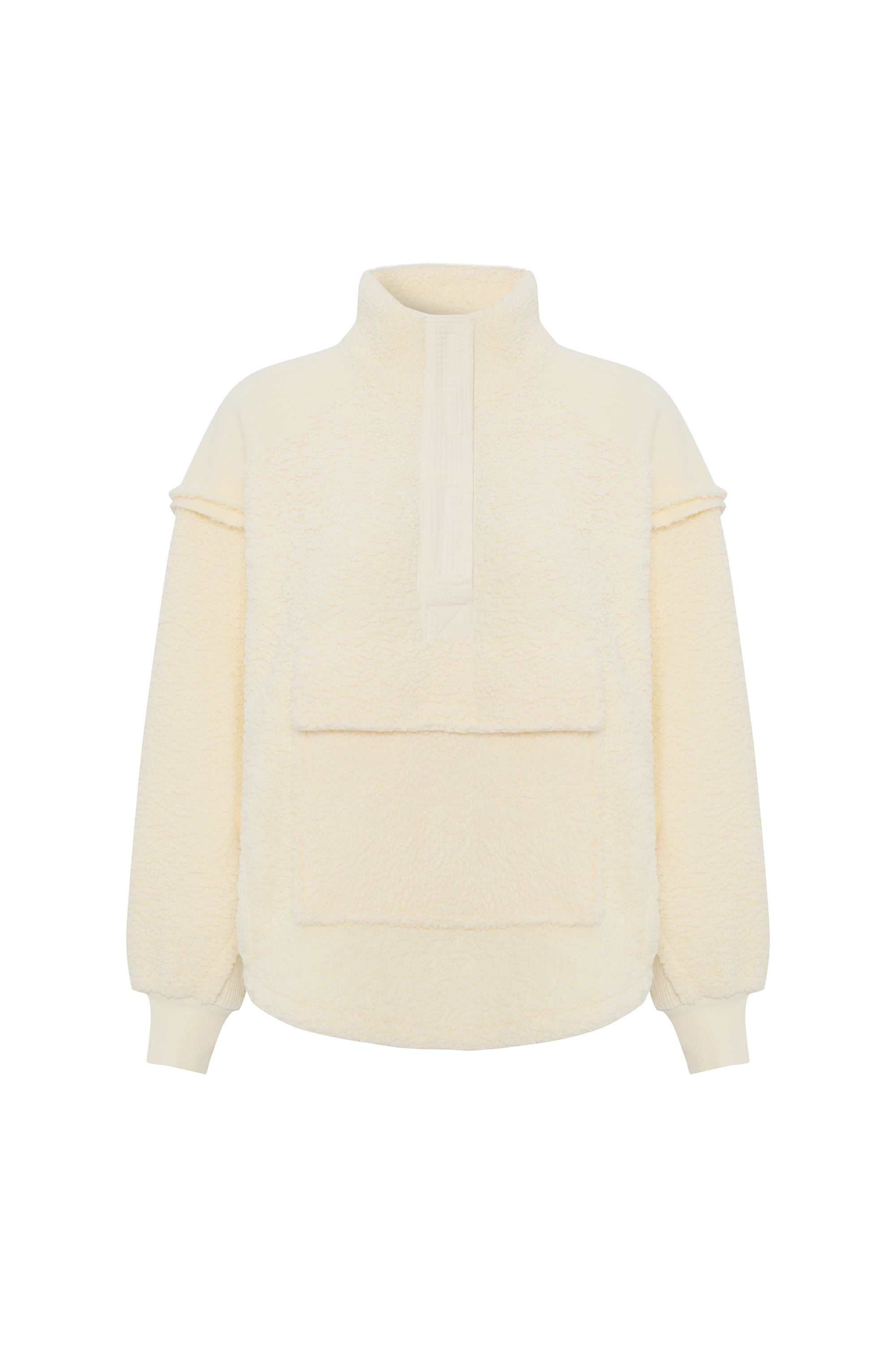 KANGURU CEPLİ DİK YAKA POLAR SWEATSHIRT