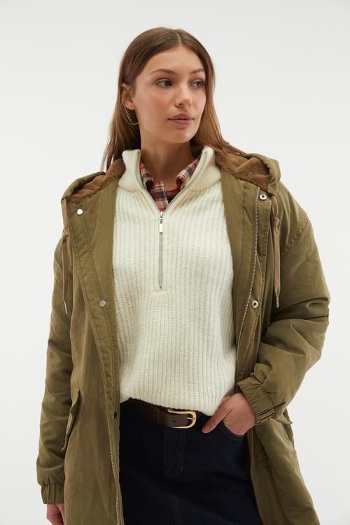  OVERSIZE KAPÜŞONLU UZUN PARKA