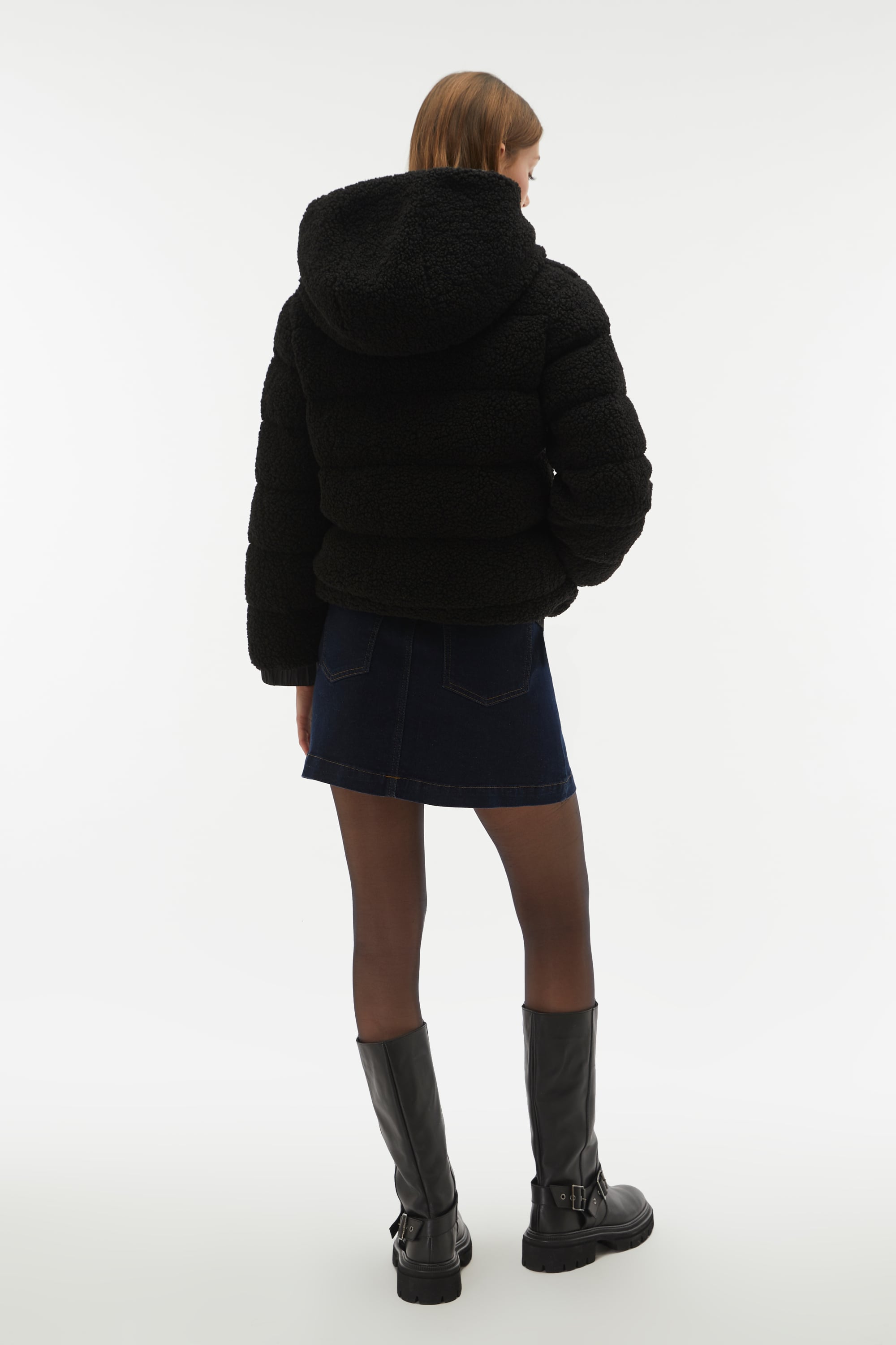 KAPİTONELİ KAPÜŞONLU PELÜŞ MONT CEKET