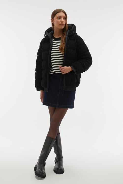 KAPİTONELİ KAPÜŞONLU PELÜŞ MONT CEKET