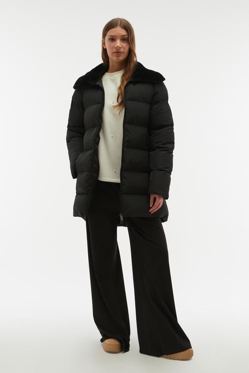 KAPİTONELİ PELÜŞ YAKA ŞİŞME MONT