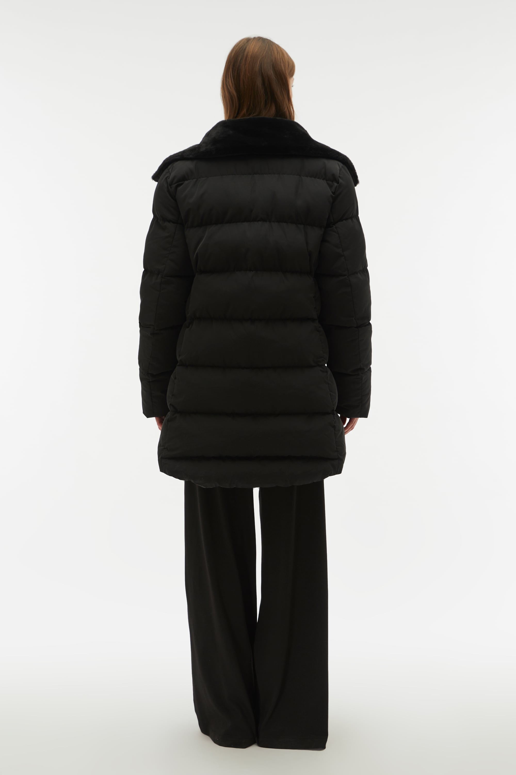 KAPİTONELİ PELÜŞ YAKA ŞİŞME MONT