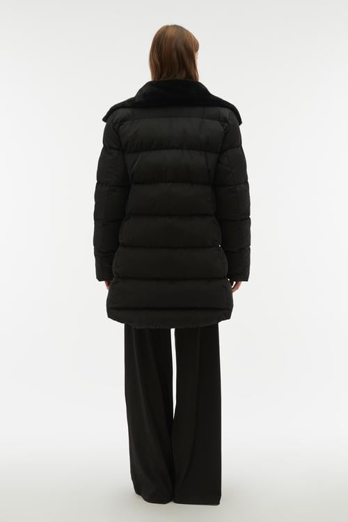 KAPİTONELİ PELÜŞ YAKA ŞİŞME MONT