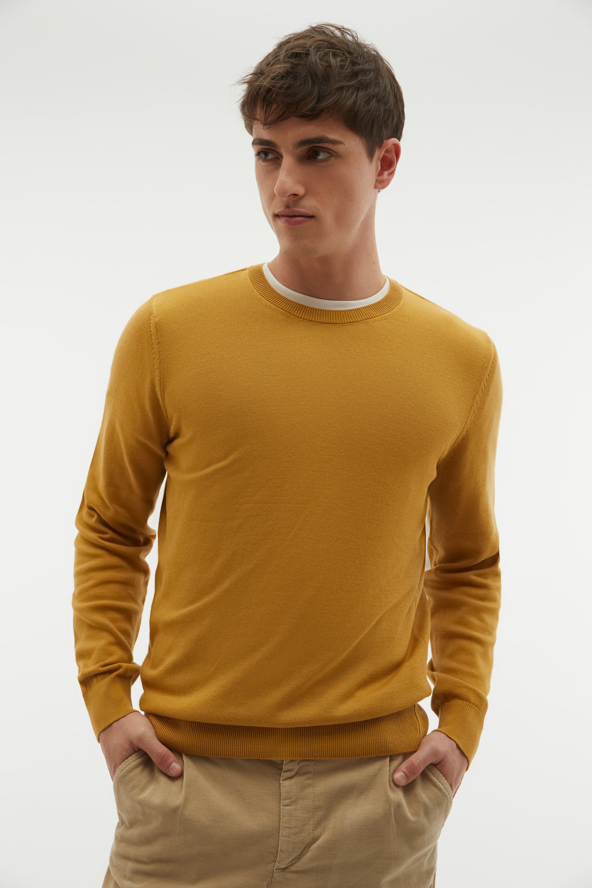 BİSİKLET YAKA UZUN KOLLU KAZAK