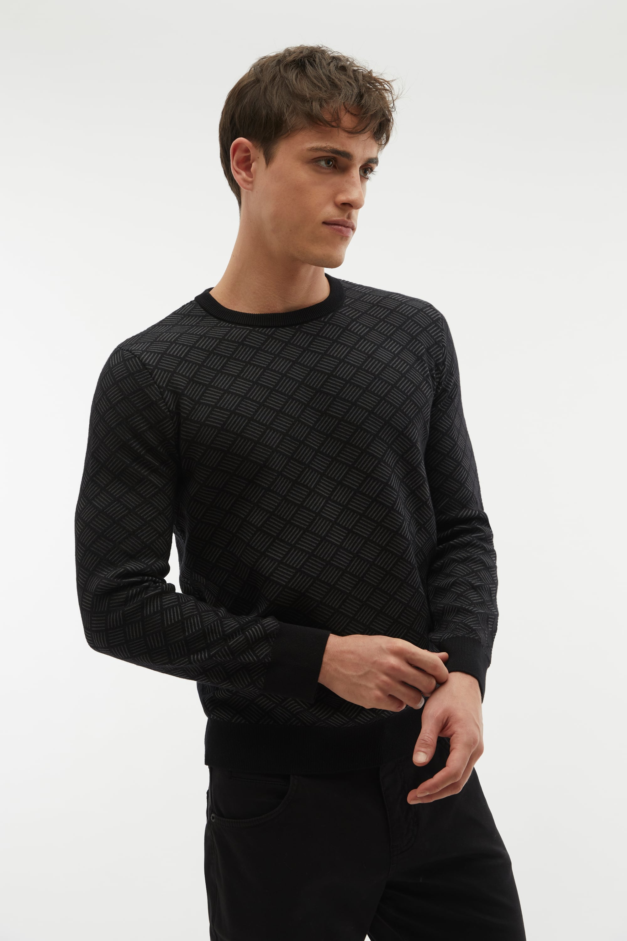 JAKARLI BİSİKLET YAKA KAZAK