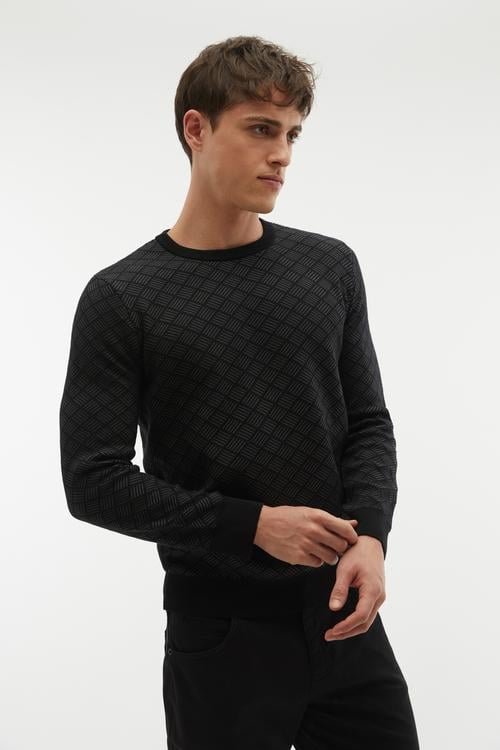 JAKARLI BİSİKLET YAKA KAZAK