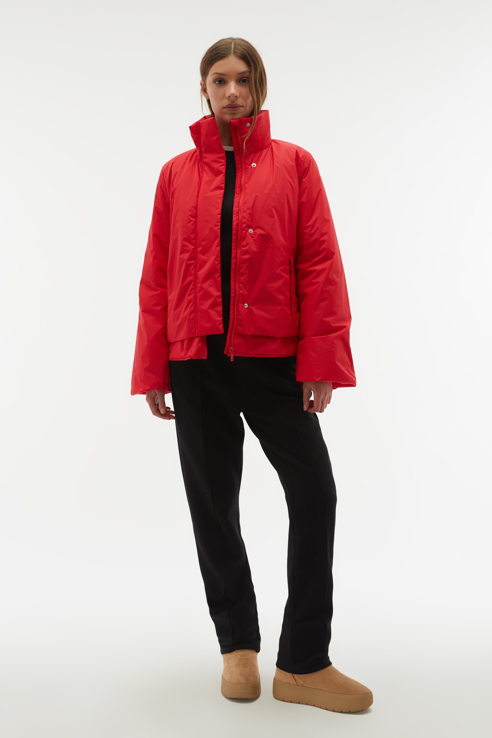 DİK YAKA SU GEÇİRMEZ KISA MONT