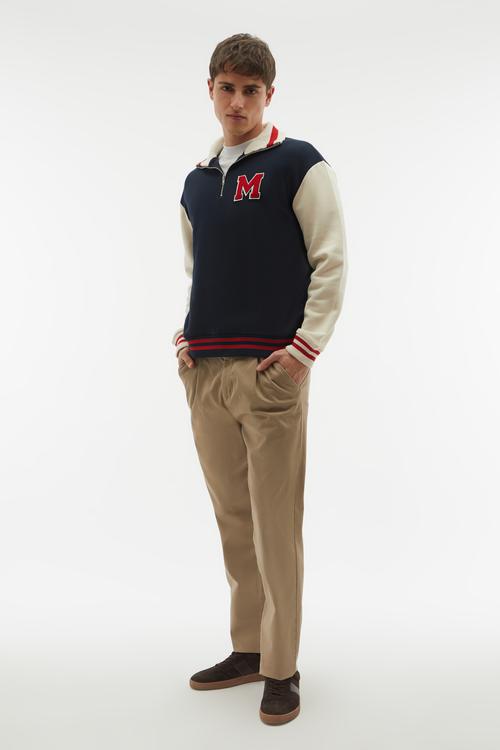 KOLEJ MODEL NAKIŞLI OVERSIZE SWEATSHIRT