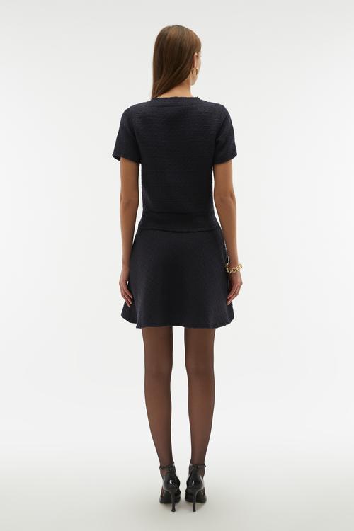  CEKET GÖRÜNÜMLÜ KISA KOLLU MİNİ ELBİSE