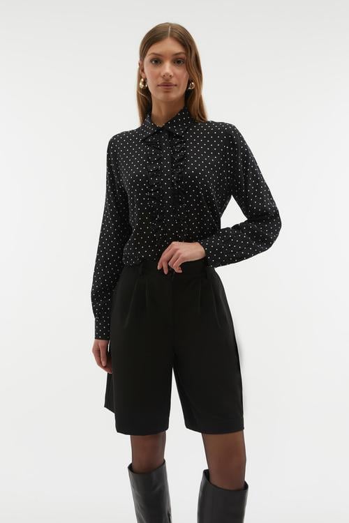 PUANTİYELİ FIRFIRLI SMART GÖMLEK