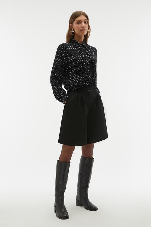 PUANTİYELİ FIRFIRLI SMART GÖMLEK