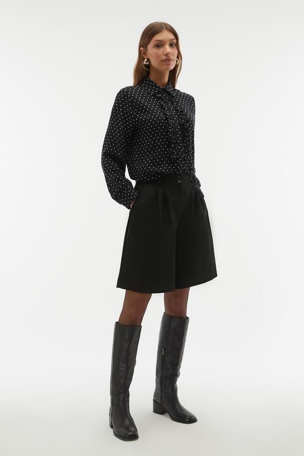 PUANTİYELİ FIRFIRLI SMART GÖMLEK