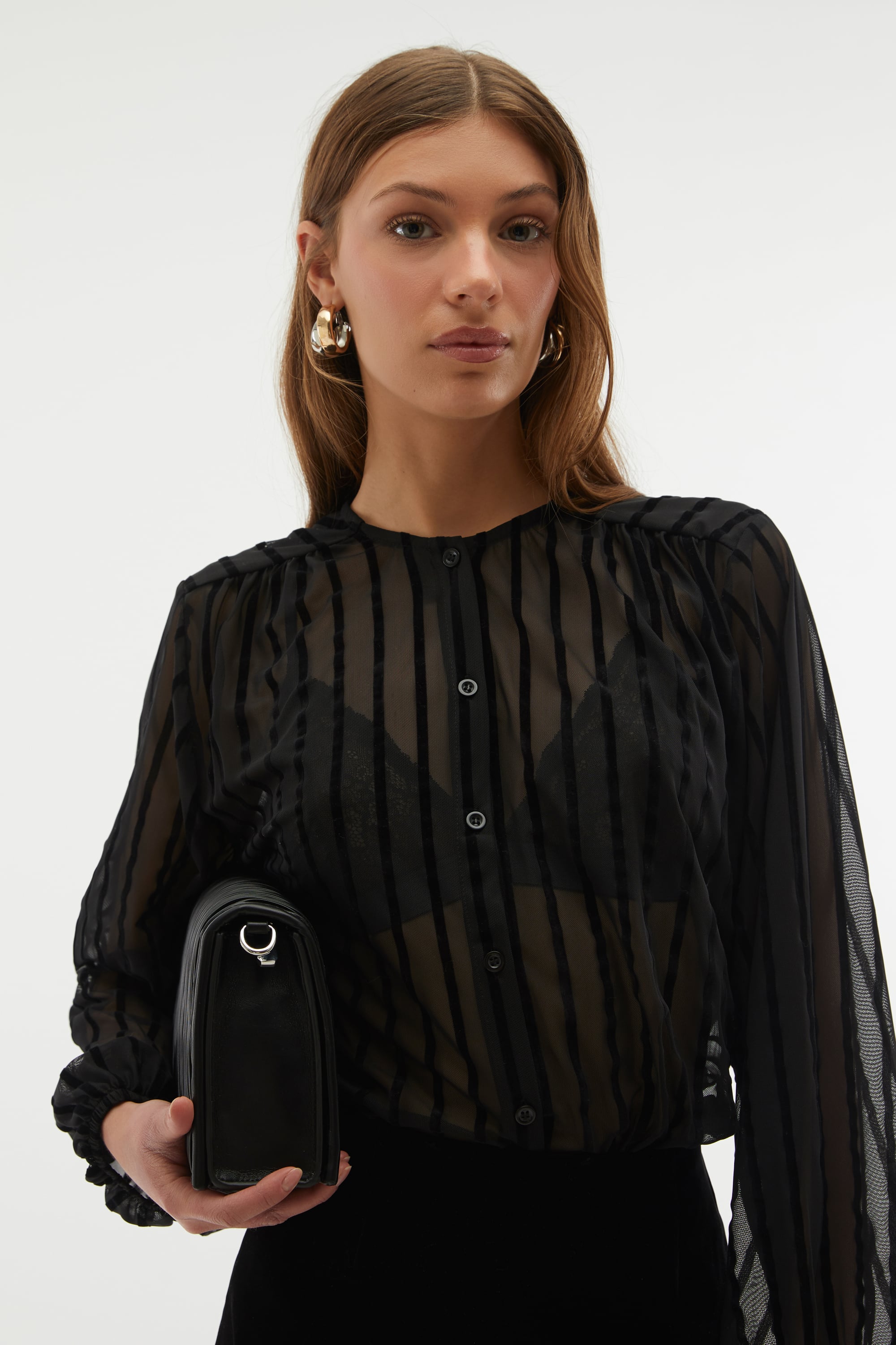 OVERSIZE TÜL SMART GÖMLEK