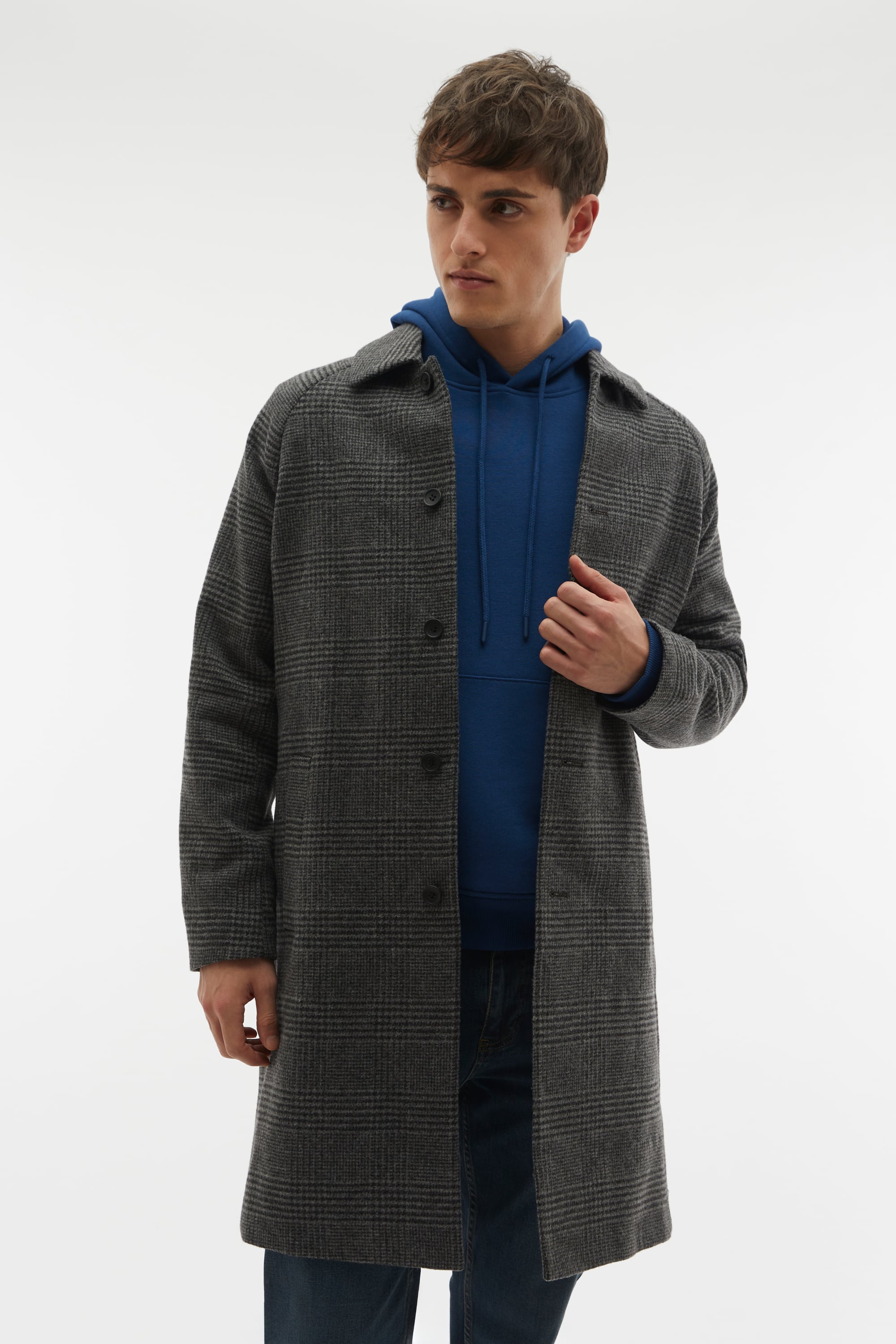 EKOSELİ YÜN KARIŞIMLI UZUN KABAN