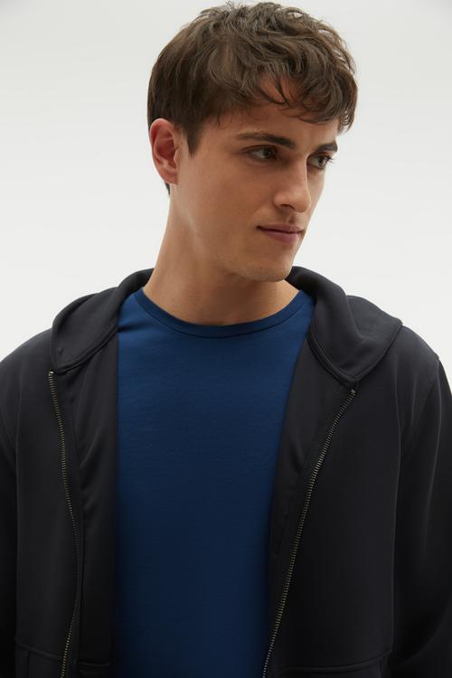  FERMUARLI KAPÜŞONLU MODAL SWEATSHIRT