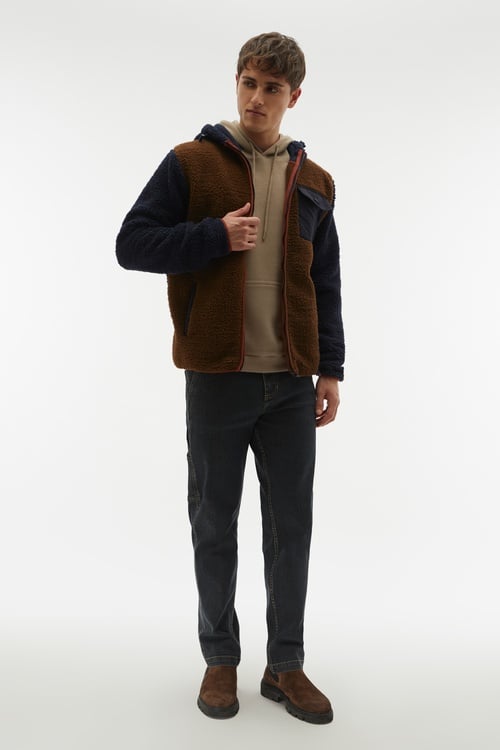 FERMUARLI KAPÜŞONLU POLAR SWEATSHIRT