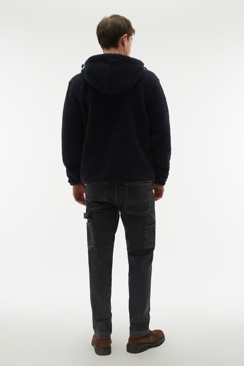 FERMUARLI KAPÜŞONLU POLAR SWEATSHIRT