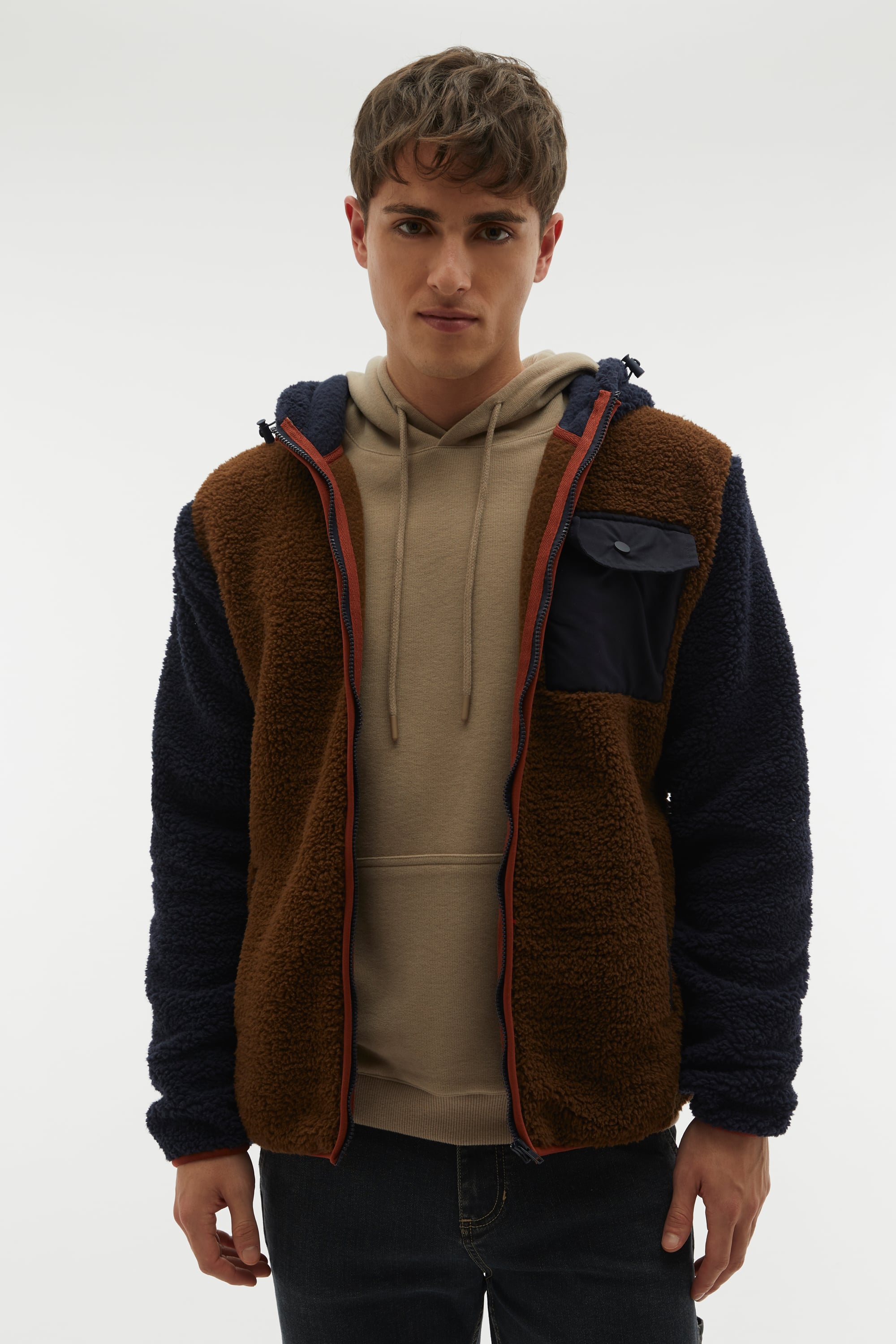 FERMUARLI KAPÜŞONLU POLAR SWEATSHIRT