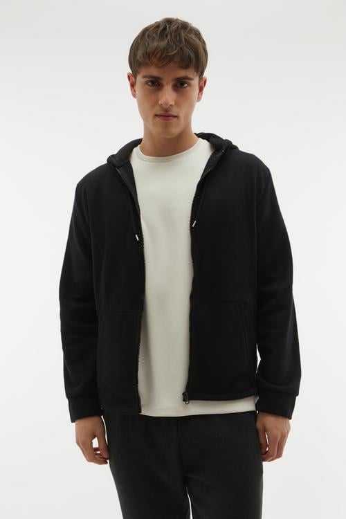 FERMUARLI KAPÜŞONLU SWEATSHIRT