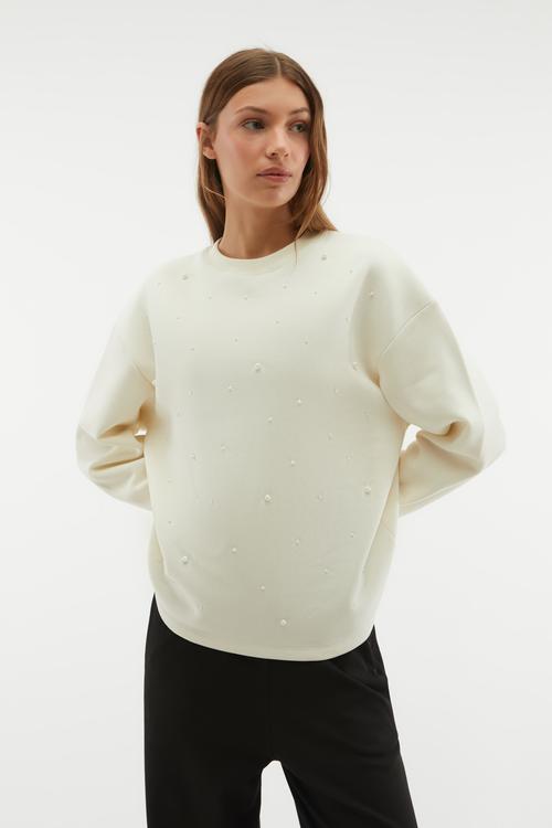  SİMLİ TAŞ İŞLEMELİ SWEATSHIRT