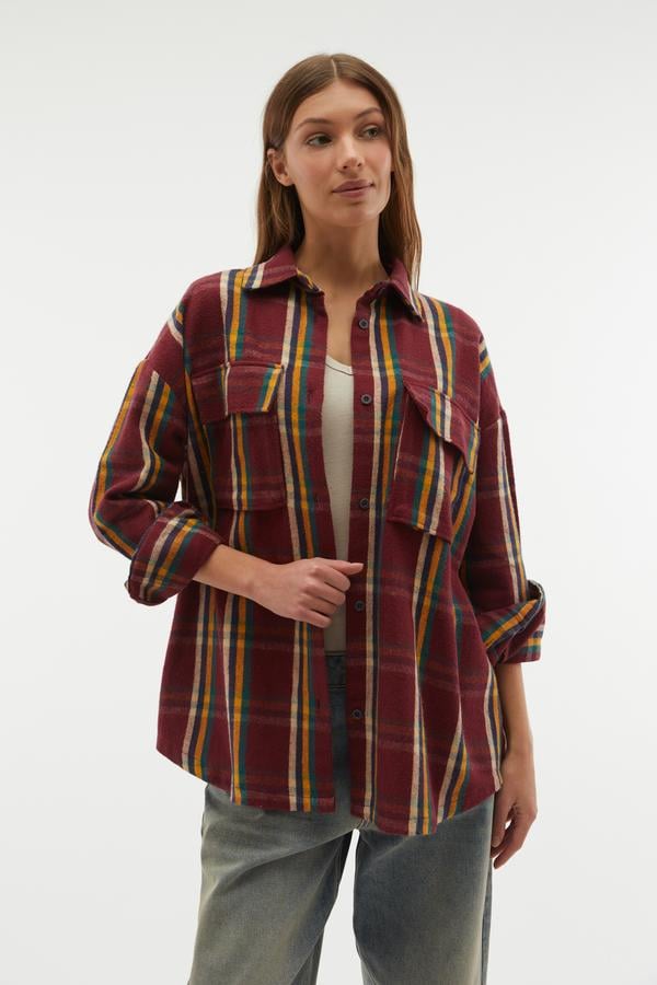 EKOSELİ ÇİFT CEPLİ UZUN KOLLU GÖMLEK