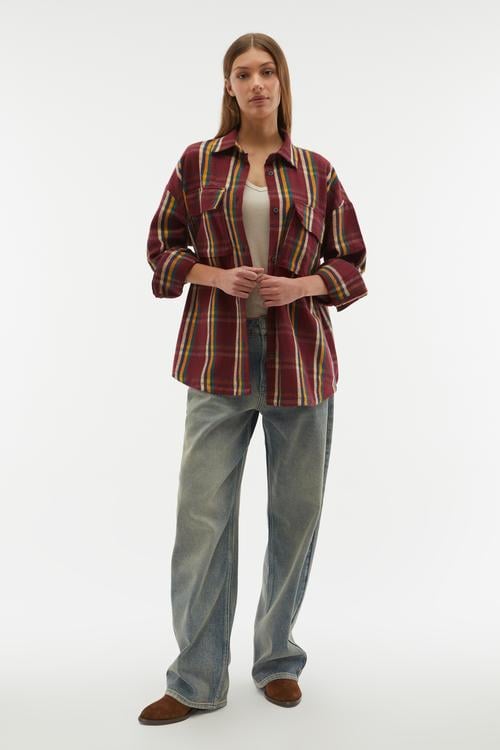 EKOSELİ ÇİFT CEPLİ UZUN KOLLU GÖMLEK