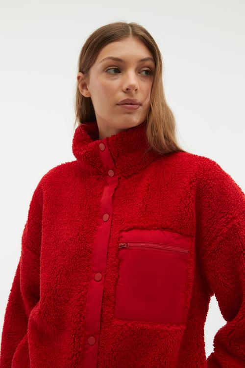  LOOSE FIT DİK YAKA POLAR CEKET