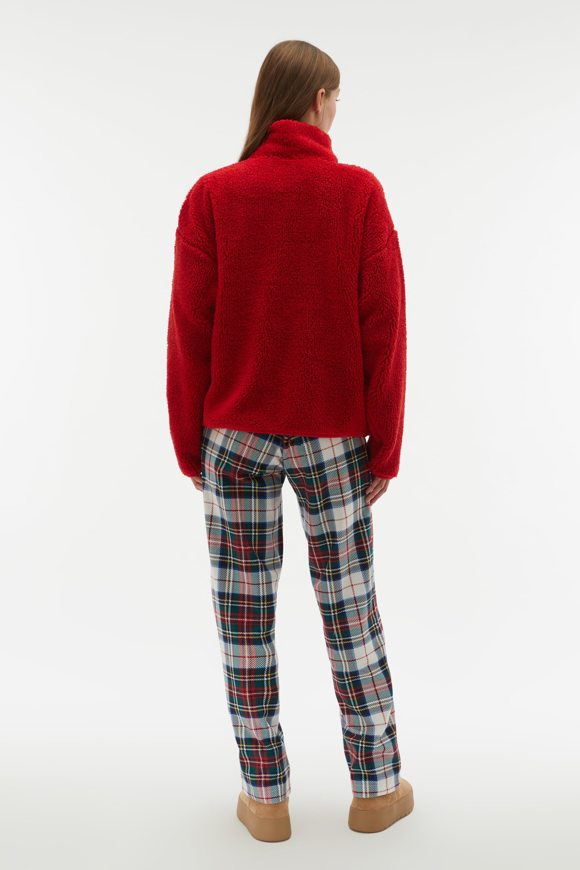 LOOSE FIT DİK YAKA POLAR CEKET