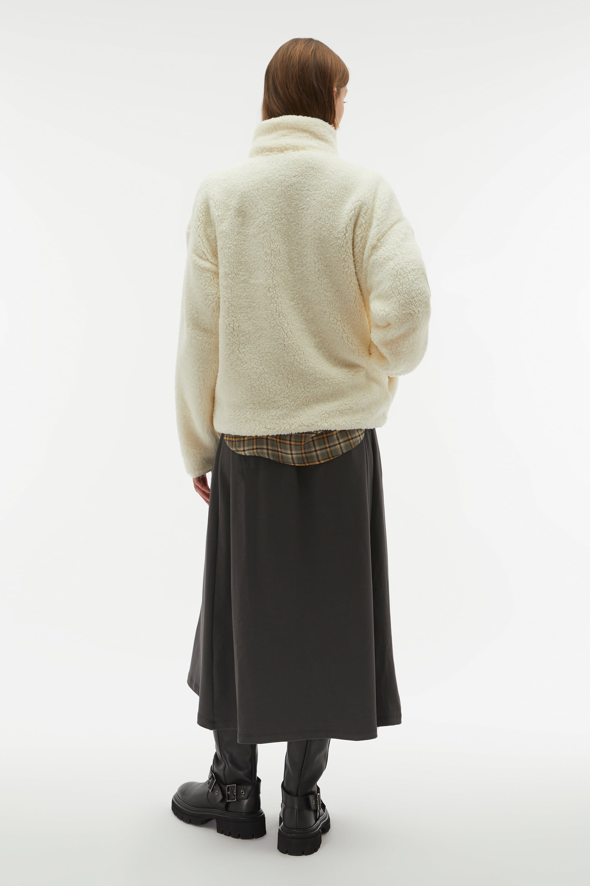 LOOSE FIT DİK YAKA POLAR CEKET