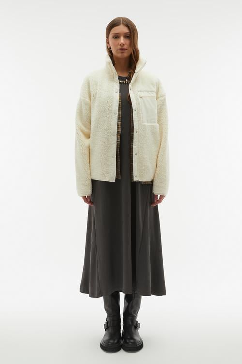 LOOSE FIT DİK YAKA POLAR CEKET