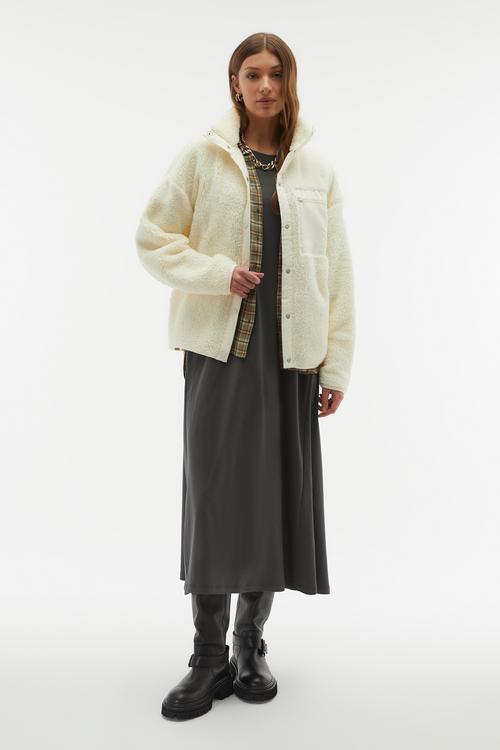 LOOSE FIT DİK YAKA POLAR CEKET