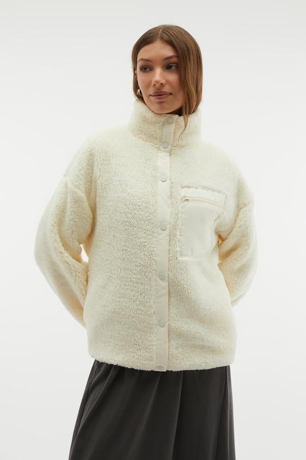 LOOSE FIT DİK YAKA POLAR CEKET