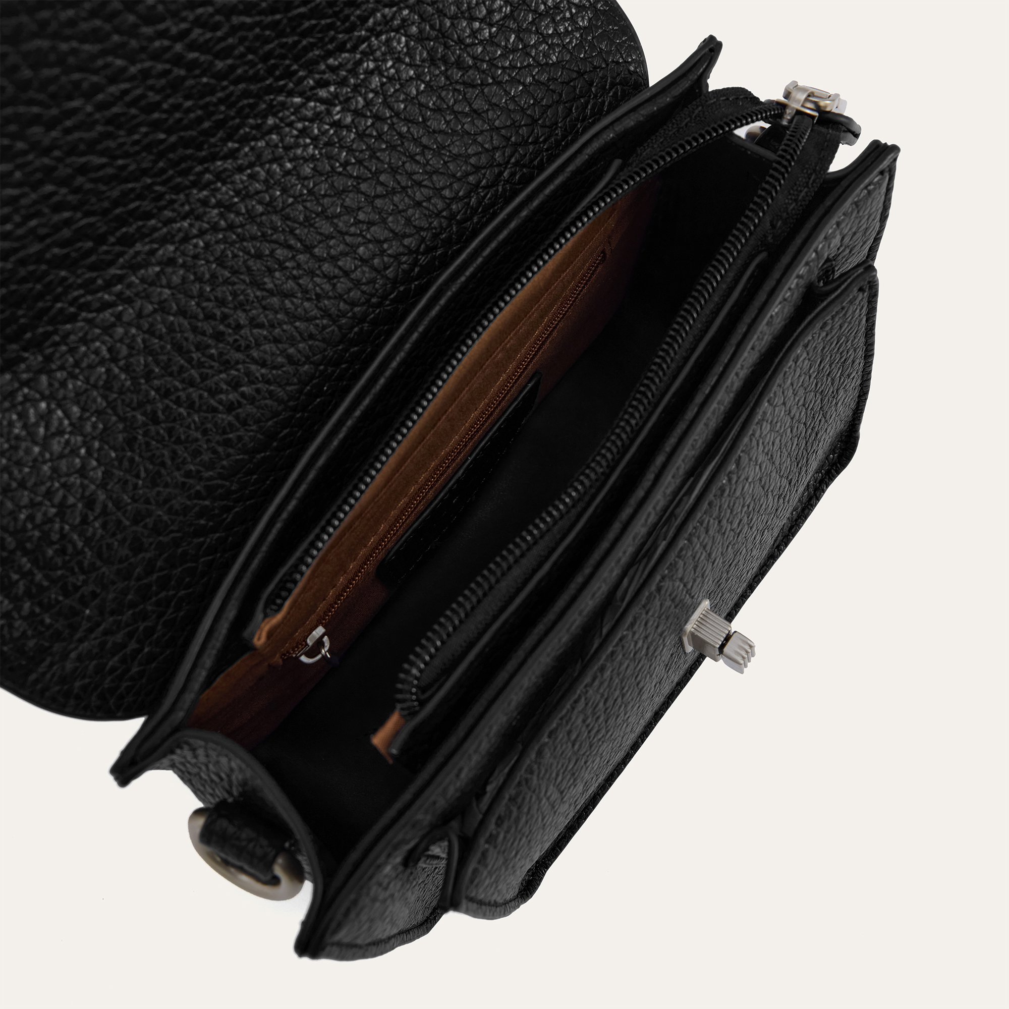 DİKİŞ DETAYLI DERİ GÖRÜNÜMLÜ EL ÇANTASI