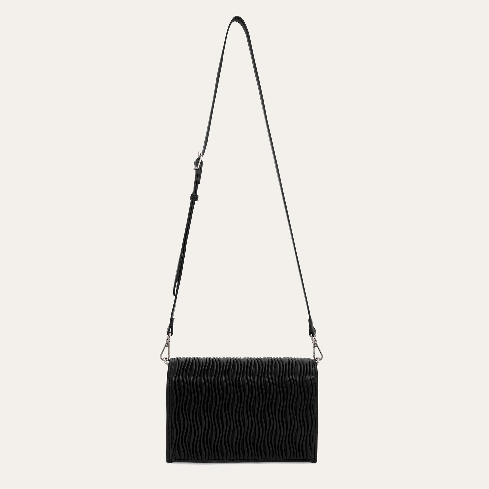 DERİ GÖRÜNÜMLÜ DESENLİ OMUZ ÇANTASI