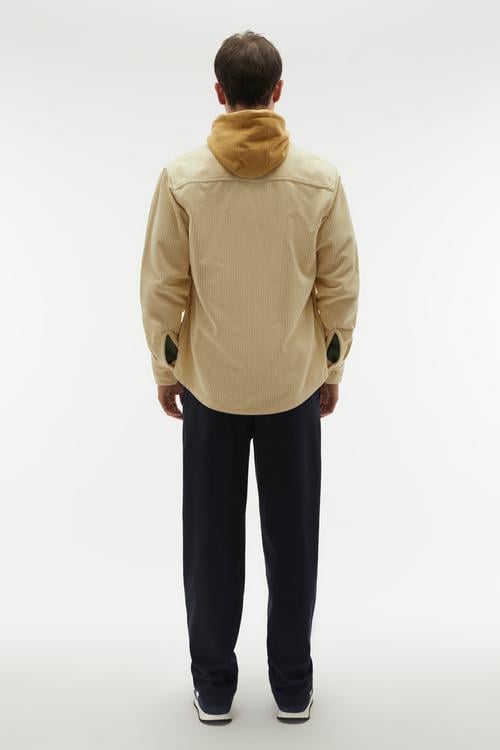  ÇİFT CEPLİ KADİFE UZUN KOLLU GÖMLEK